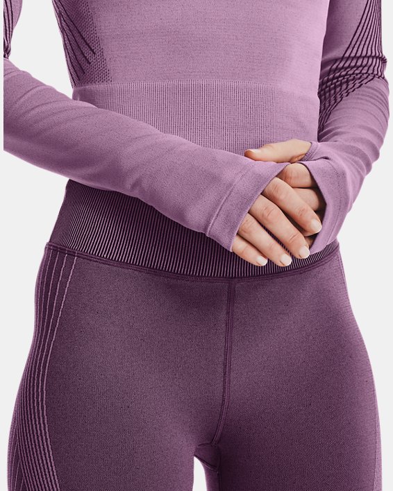 Women's UA RUSH™ Seamless Long Sleeve, Purple, pdpMainDesktop image number 4